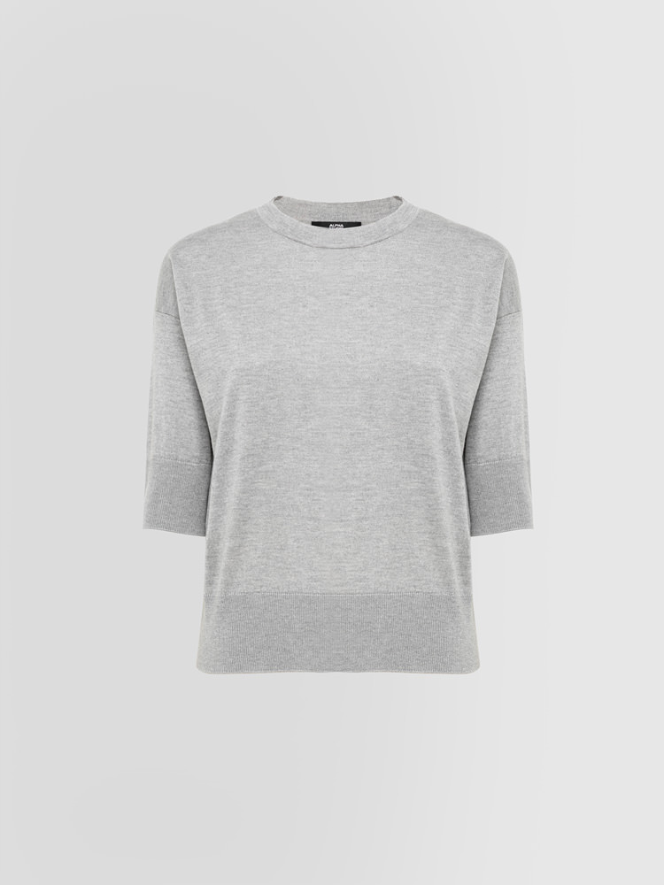 CREW NECK IN SILK AND CASHMERE