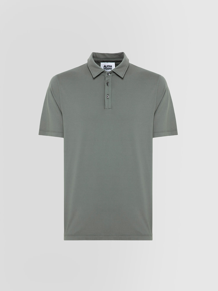 POLO SHIRT IN ICE COTTON