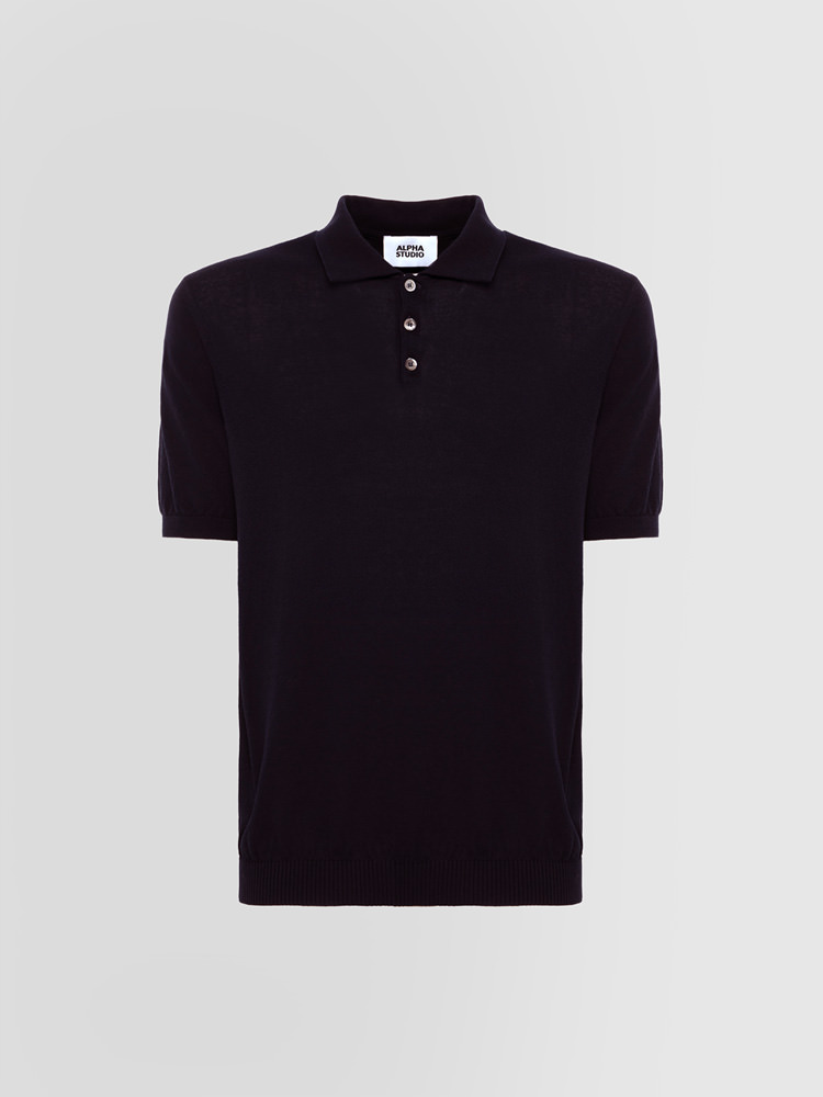 POLO SHIRT IN COTTON CREPE