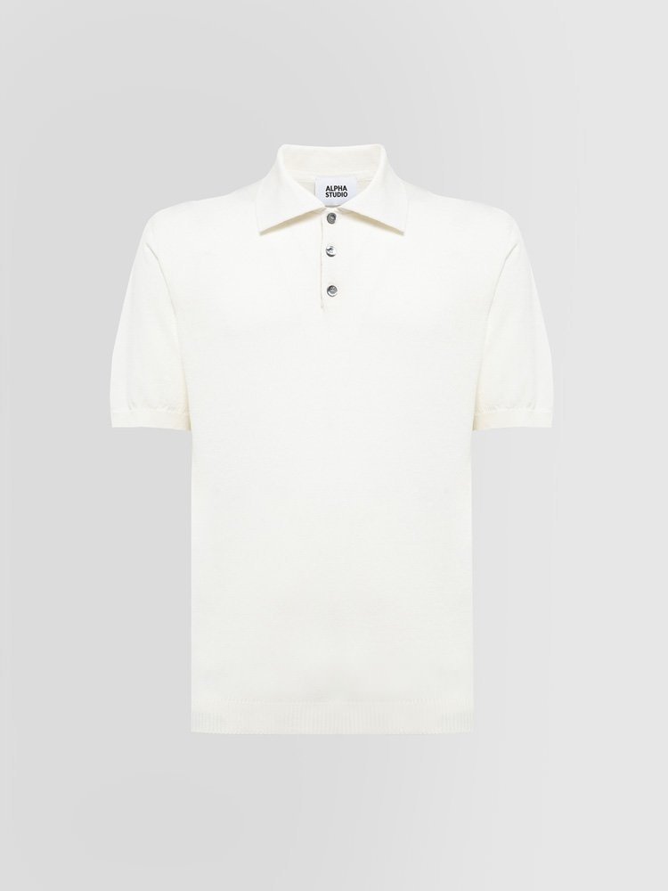 POLO SHIRT IN COTTON CREPE