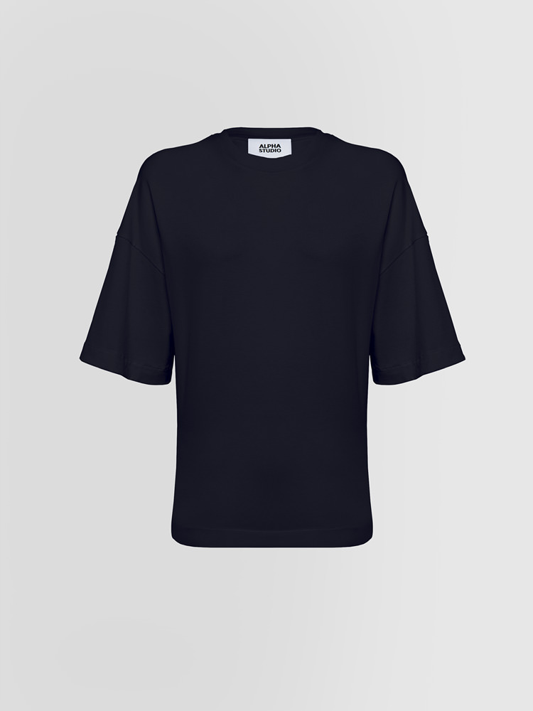 CREW NECK T-SHIRT IN SHAPES JERSEY