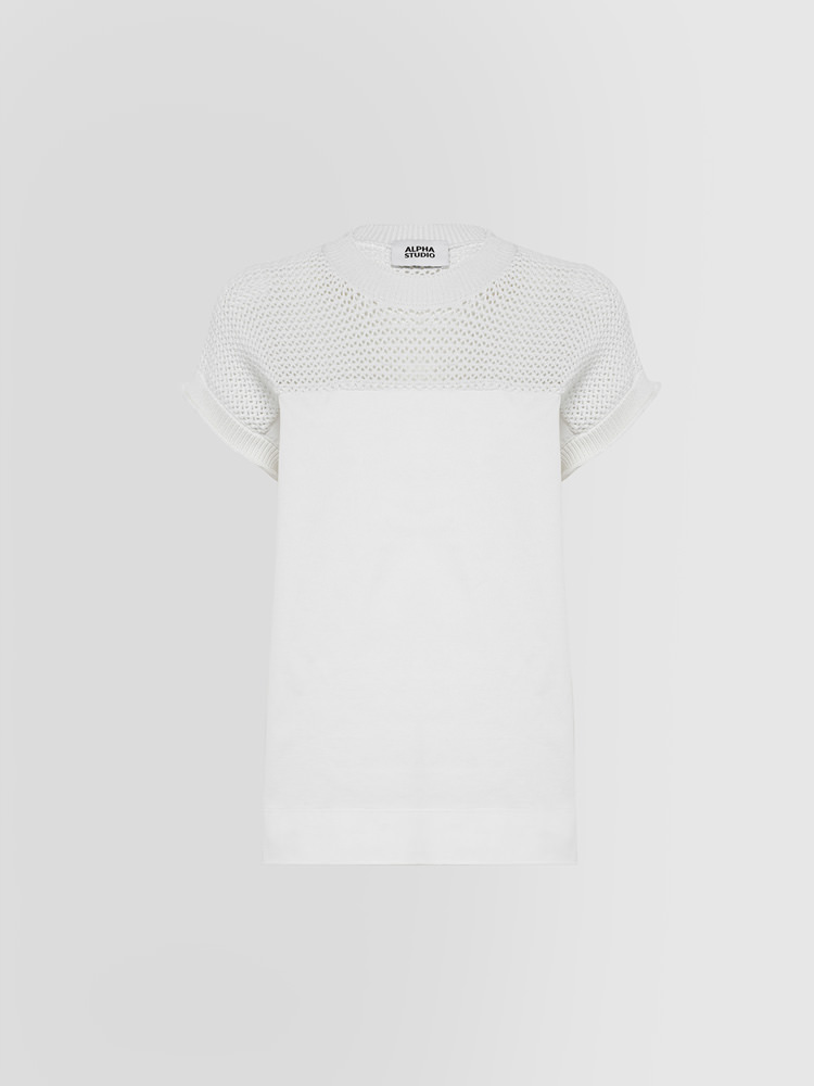 T-SHIRT KNIT AND WOVEN