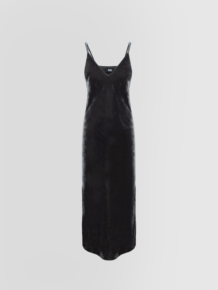 SLIP DRESS IN VELVET