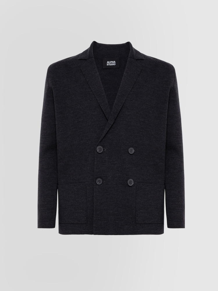 BLAZER CROISE' EN LAINE