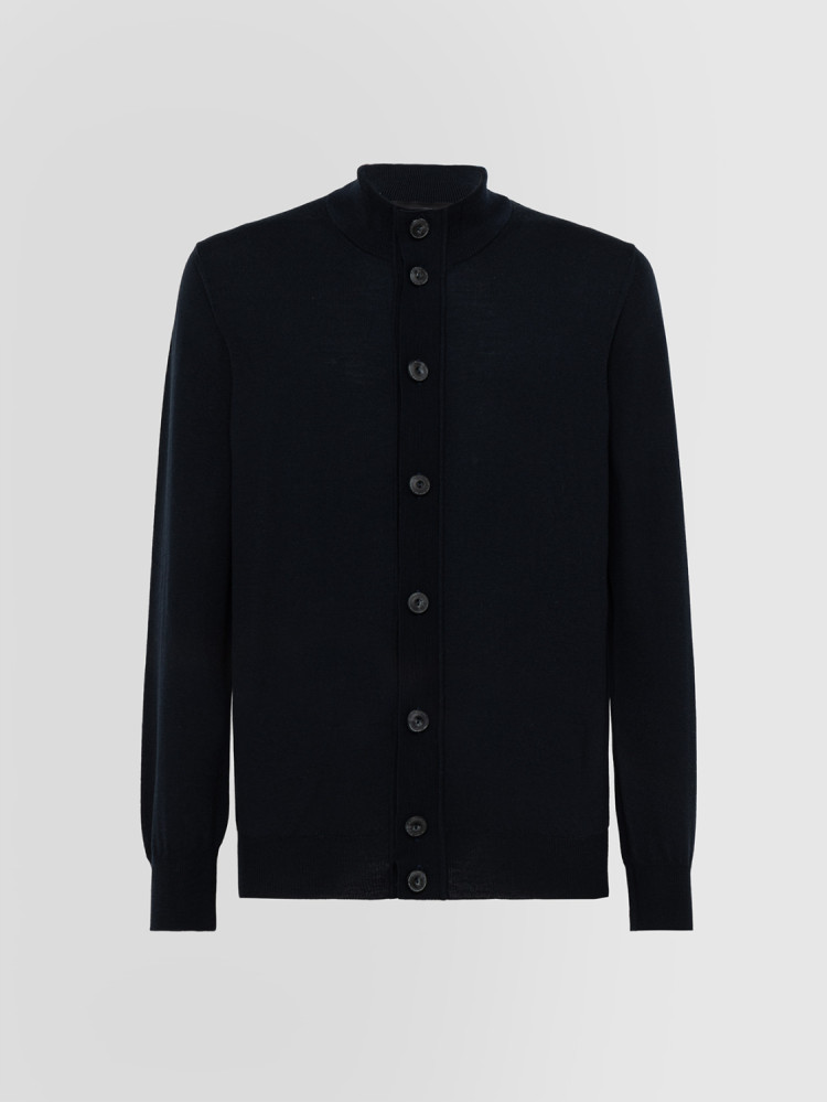 BLOUSON IN MERINO WOOL WITH BUTTONS