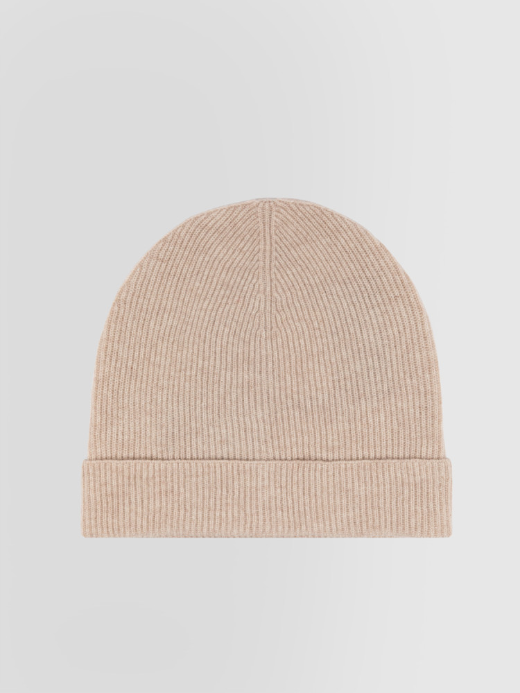 HAT IN FISHERMAN'S RIB STITCH CASHMERE