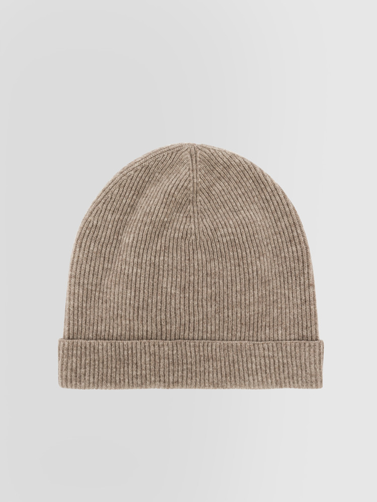 HAT IN FISHERMAN'S RIB STITCH CASHMERE