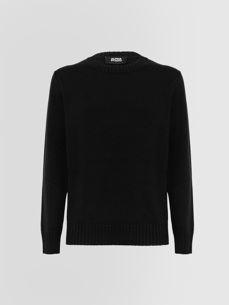 CREW NECK SWEATER IN HEAVY MERINO WOOL