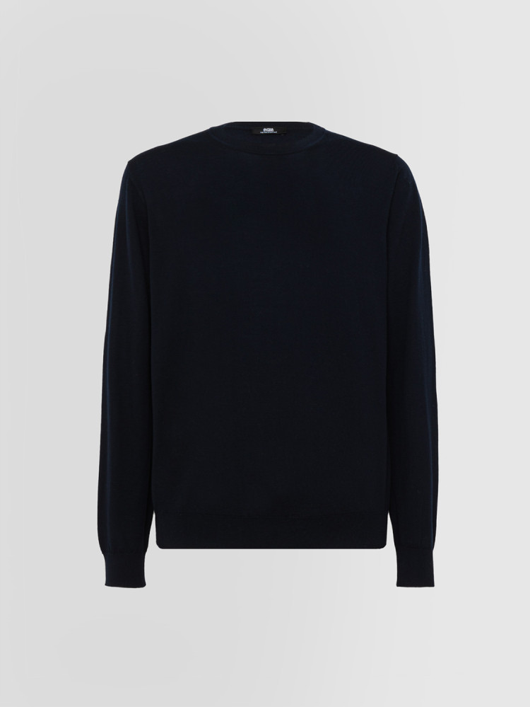 CREW NECK SWEATER IN ULTRA-FINE MERINO WOOL