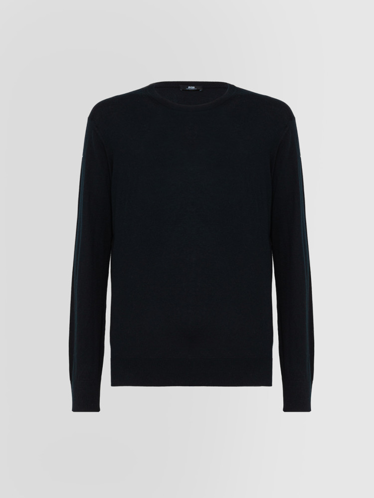 CREW NECK SWEATER IN SILK AND CASHMERE