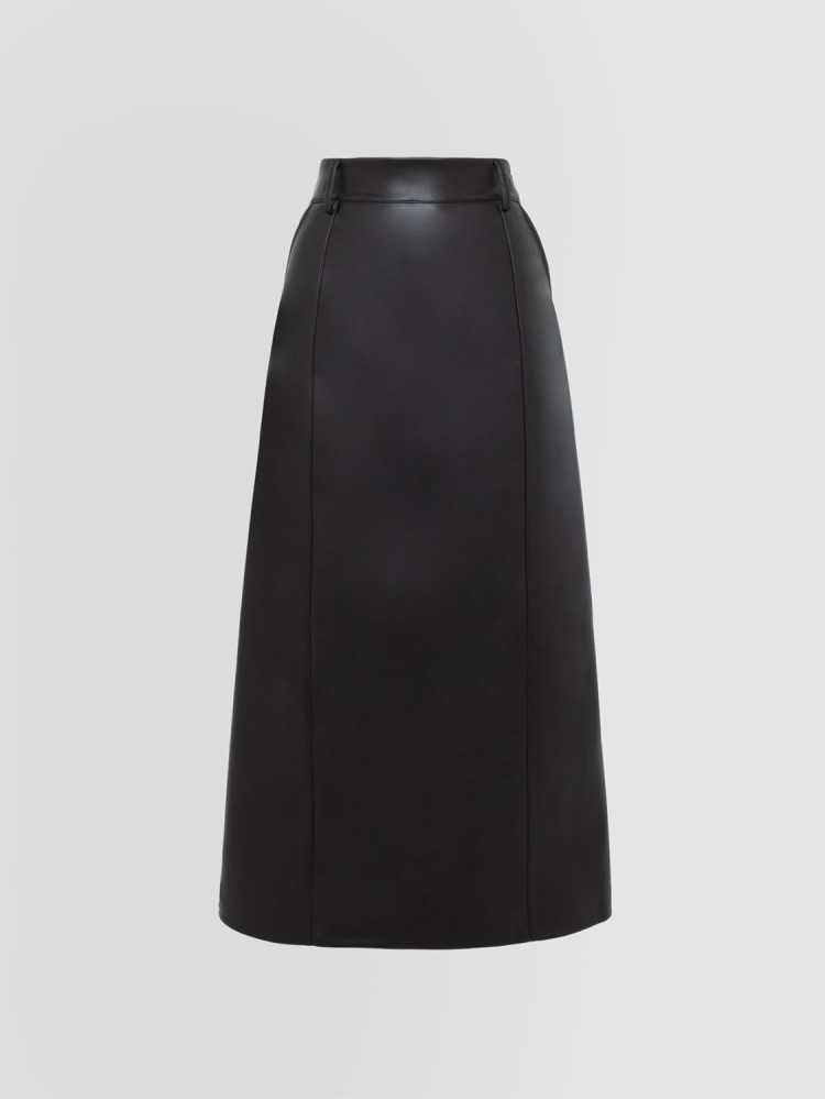 ECO-LEATHER LONG SKIRT 