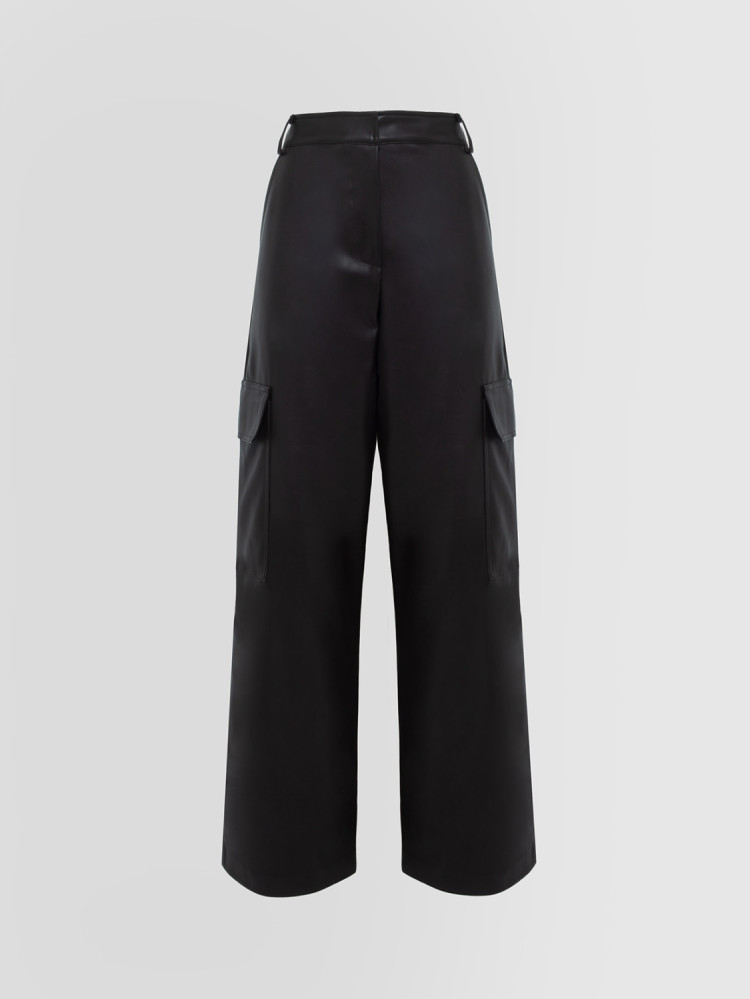 PANTALON DE COMBAT EN FAUX CUIR