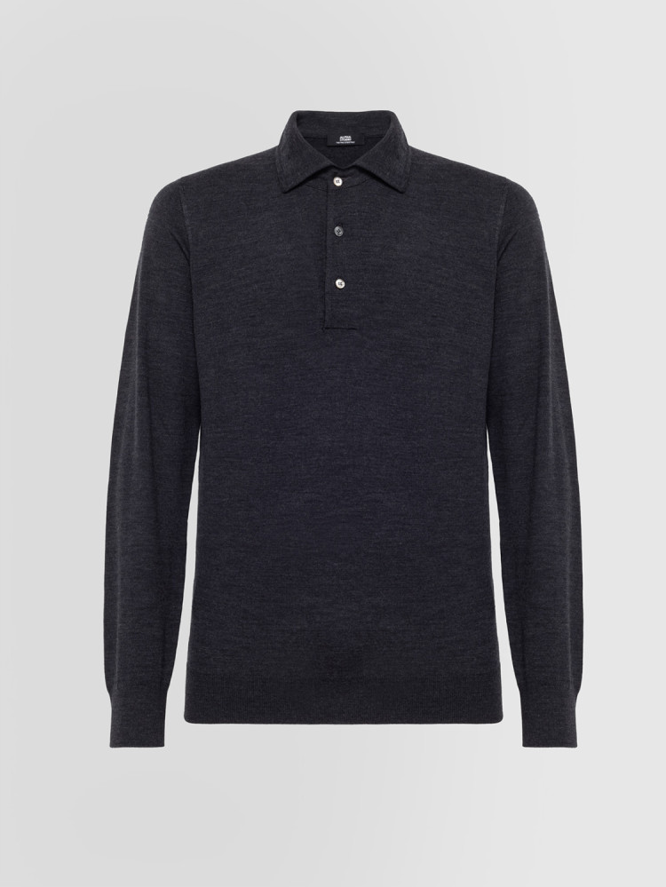 POLO SHIRT IN ULTRA-FINE MERINO WOOL