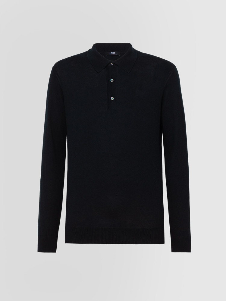 SILK AND CASHMERE POLO SHIRT