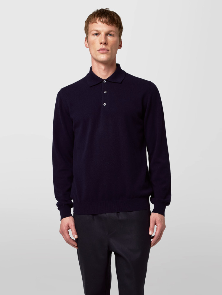 BASIC POLO SHIRT IN CASHMERE